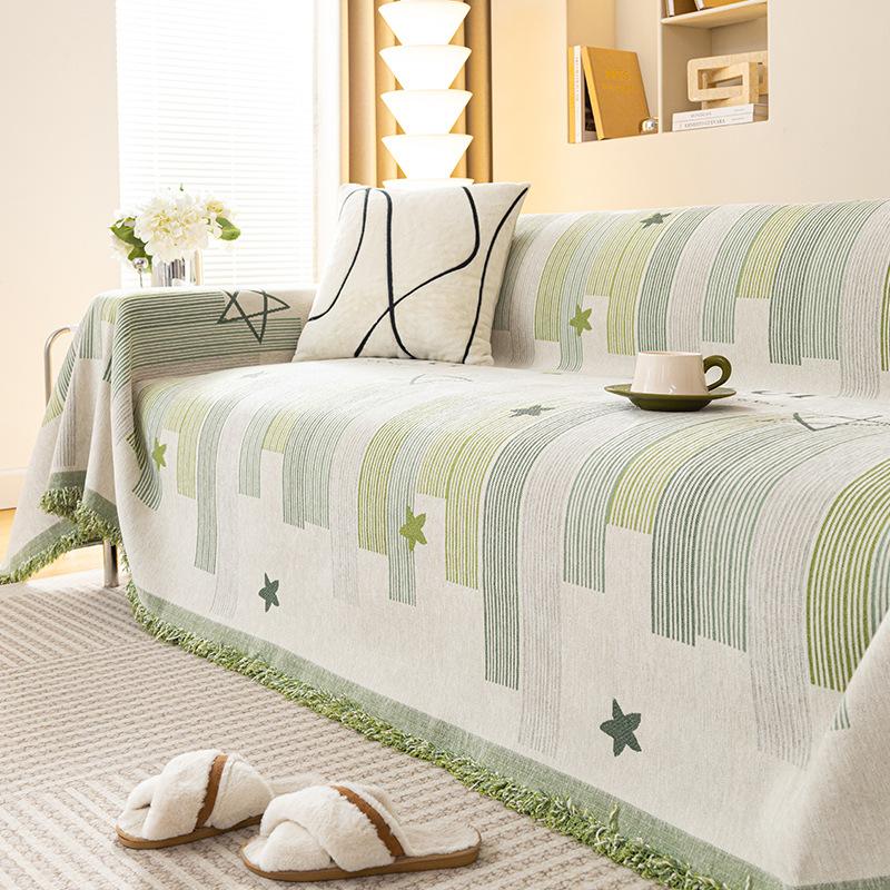 One-piece Chenille Sofa Towel Full Cover Anti-slip New Double-sided Sofa Cover Cloth Double Armrest Sofa Cushion
