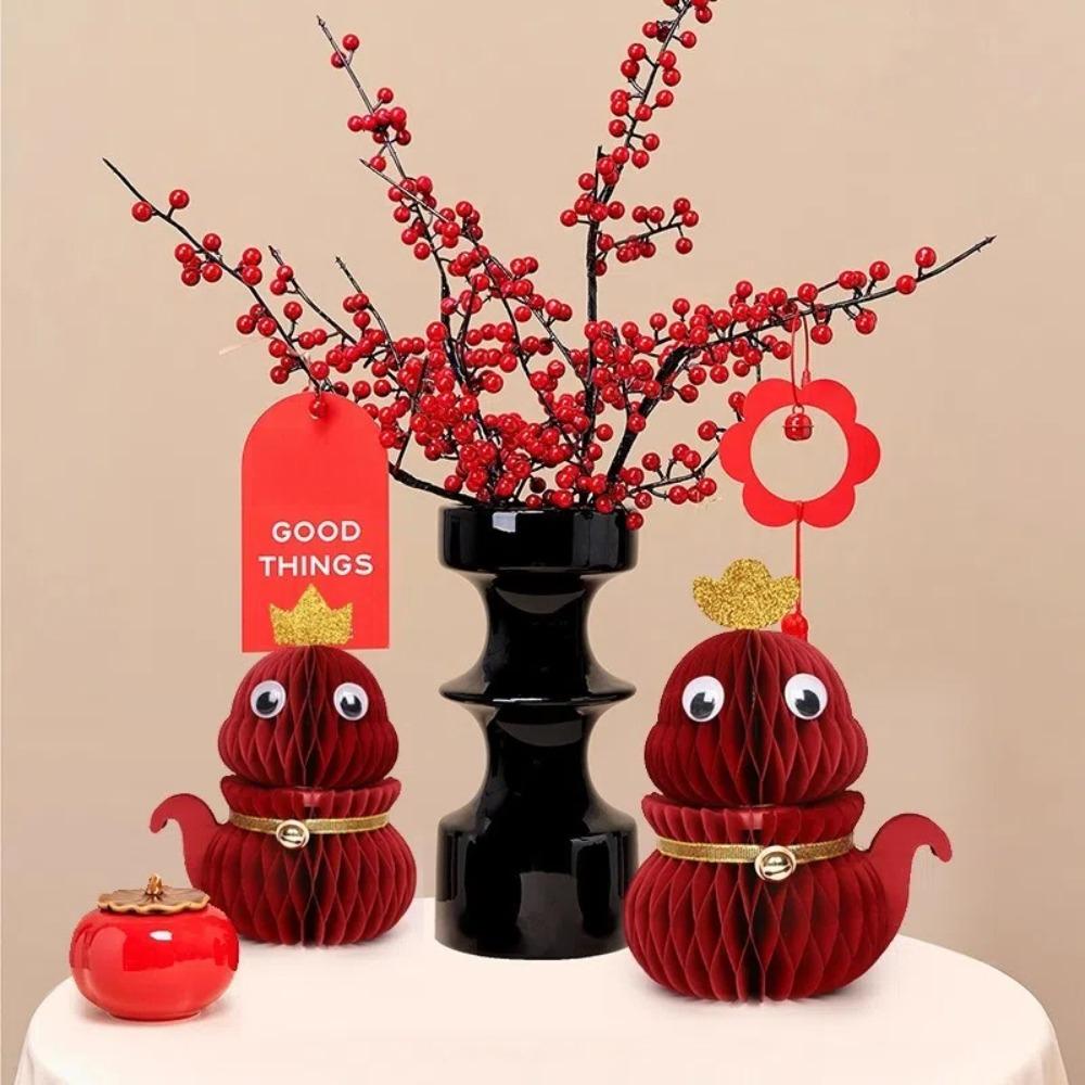 

1pc/2pcs 2025 Chinese New Year Honeycomb Decoration Paper Snake Party Accessories Home Decor 15cm