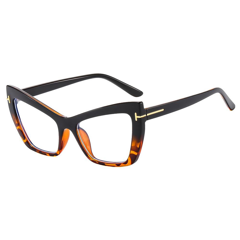 JYL TS Triangle Leopard Print Glasses Style For Street Shooting 68195