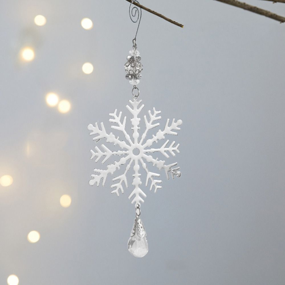 

Iron Christmas Tree Hanging Ornaments Three-dimensional Xmas Tree Hanging Decoration Window Silver-Style H