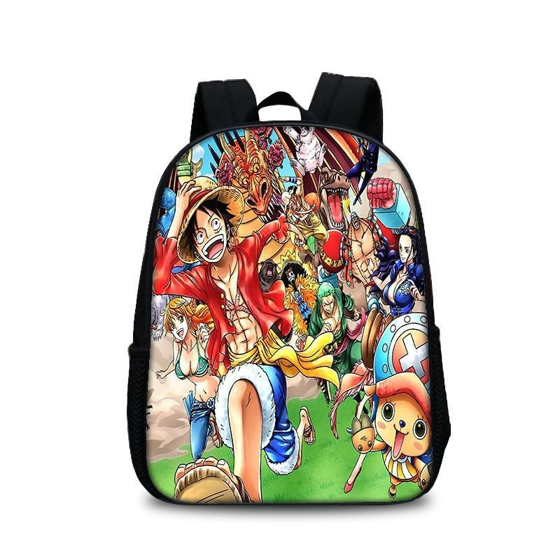 Anime One Piece Cartoon Design Boy Oxford Fabric Backpack  For Activities School