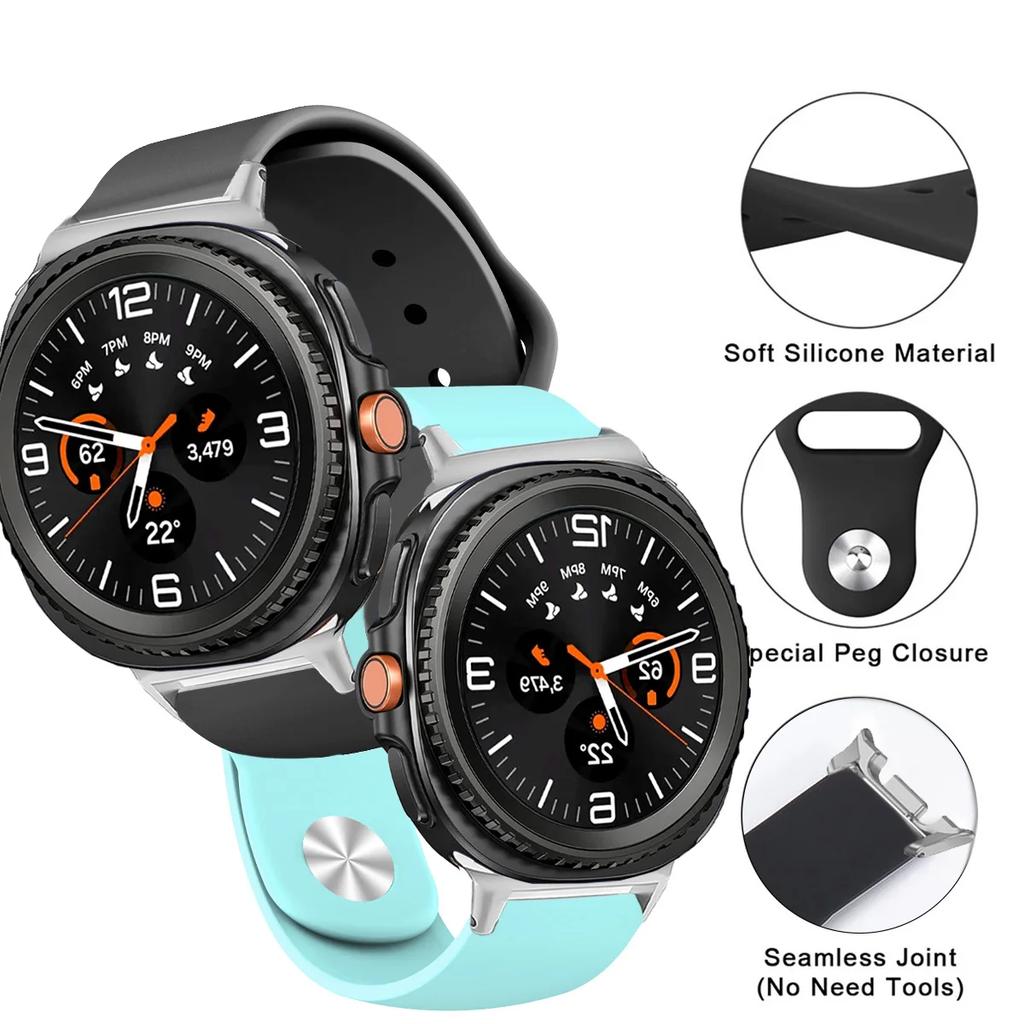 For Samsung Watch 8 Strap Silicone Soft Galaxy Watch 8 Classic Watchband Replacement Women men No Gap Galaxy Watch 8 Correa