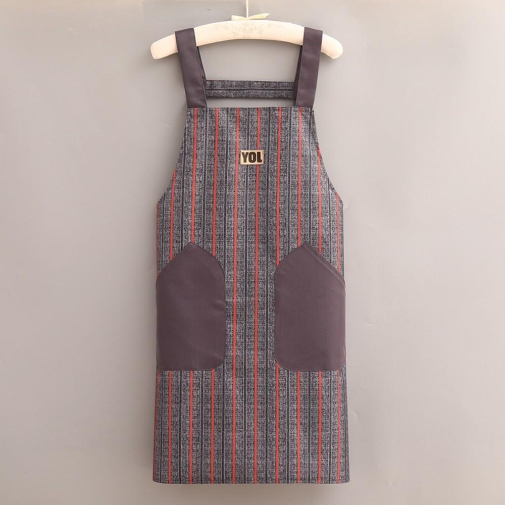 New Waterproof Apron Oil-Proof Sleeveless Nail Art Cafe Workwear Stain-Resistant Simple Hotel Restaurant Chef Barbecue Apron красный