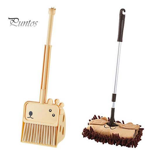 

2 шт./комплект. Дитяча міні-мітла. Набір совків. Мультяшний стиль. Діти. Інструменти для прибирання. Іграшка для прибирання. коричневий