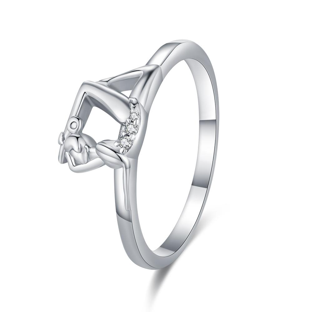 Original S925 Silver Creative Double Circle Snake Ring Fish Tail Black Pearl Octopus Ring Cute Ladies Jewelry Gifts