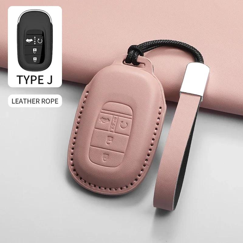 Auto Key Fob Case Cover Housing Remote Fit For Honda Fit For Civic Fit For Accord Fit For Cr-V Fit For Hr-V Fit For Pilot Pu Key Fob Auto