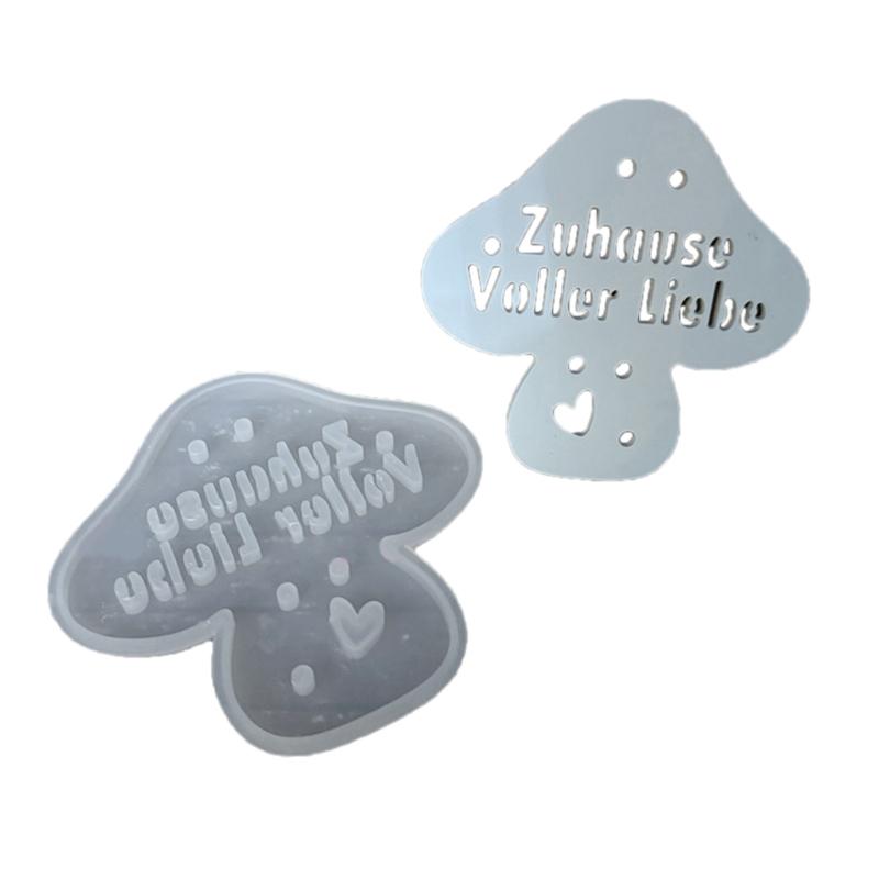

Creative Mushroom Shaped Silicone Mold with LED Light Insert Elegant Night Lamp Making Mould Bedroom Decoration