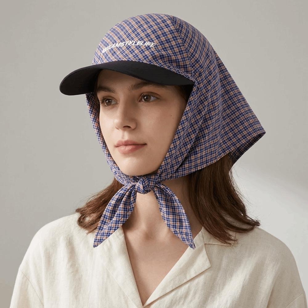 Korean Style Scarf Baseball Cap Y2k Strappy Bandana Hat Casual Letter Headscarf Hat Men