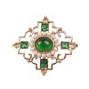 Baroque Court Pearl Green Hollow Brooch Retro Cheongsam Cardigan Corsage Men'S And Women'S Clothing Pins