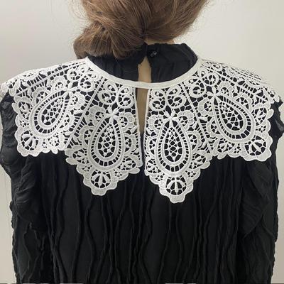 Colletto in Pizzo Solubile in Acqua, Corsage in Pizzo, Finto Colletto Vuoto, Accessori per Abbigliamento Fai da Te, Pizzo per Colletto
