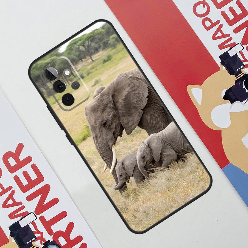 Elephant Baby Nature Phone Case For Samsung Galaxy A53 A33 A23 A13 A52 A32 A22 A12 A51 A71 A14 A24 A34 A54 A21S