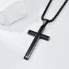 Ciondolo a Croce in Acciaio Inossidabile con Pendenza Minima Collana Stile Unisex per Uomo e Donna