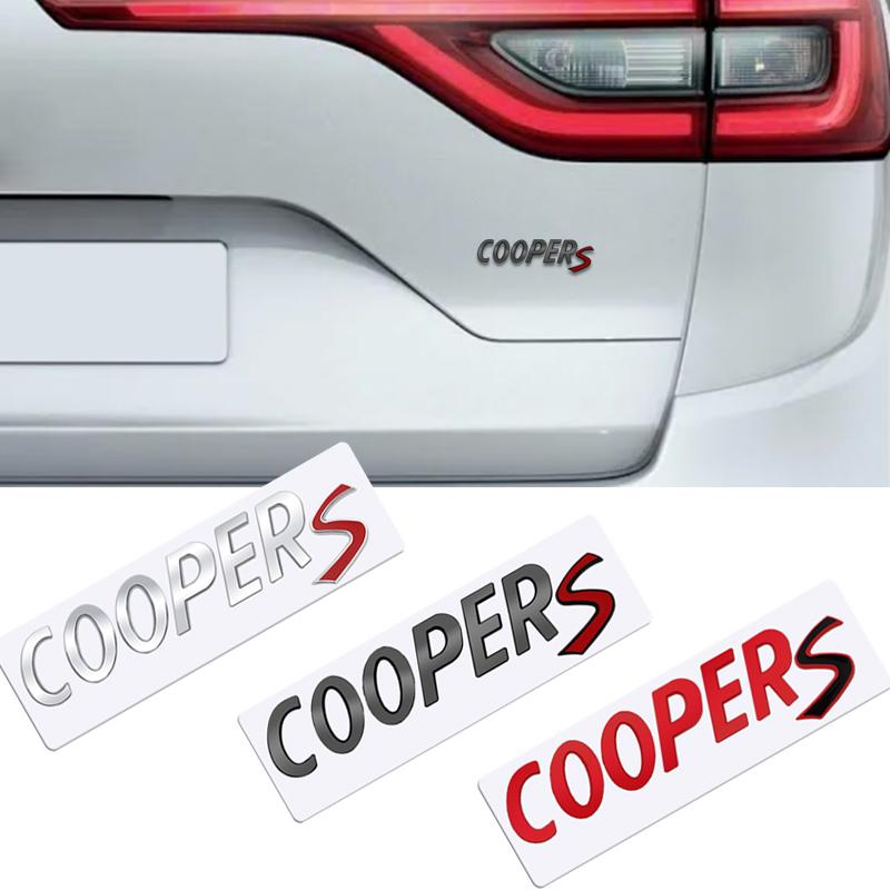 Metal 3D Badge ALL4 S Logo Car Rear Trunk Body Sticker Emblem For MINI COOPER S Clubman R55 R56 R57 R58 R59 F54 F55 F56 F57 JCW