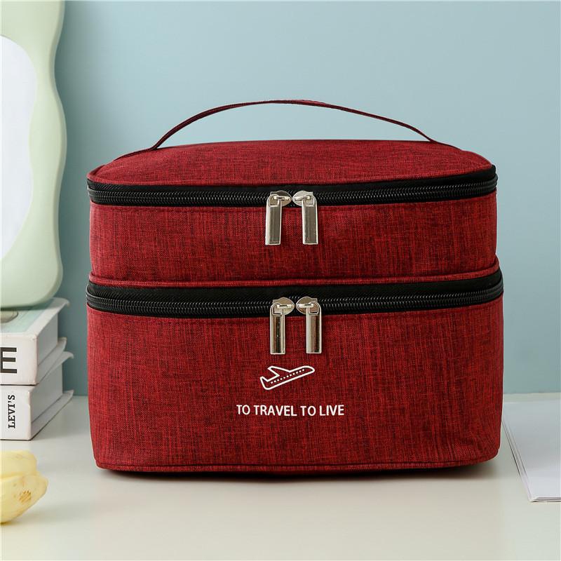 Makeup Bag Portable Versatile Travel Storage Bag Traveling Moving Capacity Large