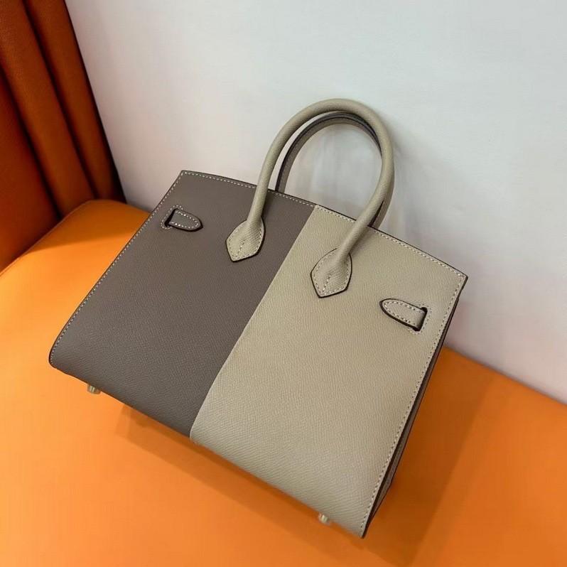2025 New EP Palm Pattern Leather Platinum Bag, Lock Handbag, European and American Cross-border Fashionable and Atmospheric Leather Women's Bag