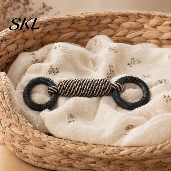 Tug of War Dog Toy Cotton Rope Toy, Flying Disc Interactive Fetch Knot Dental Cleaning Chew Tug-of-War for Large And Small Dogs Durable