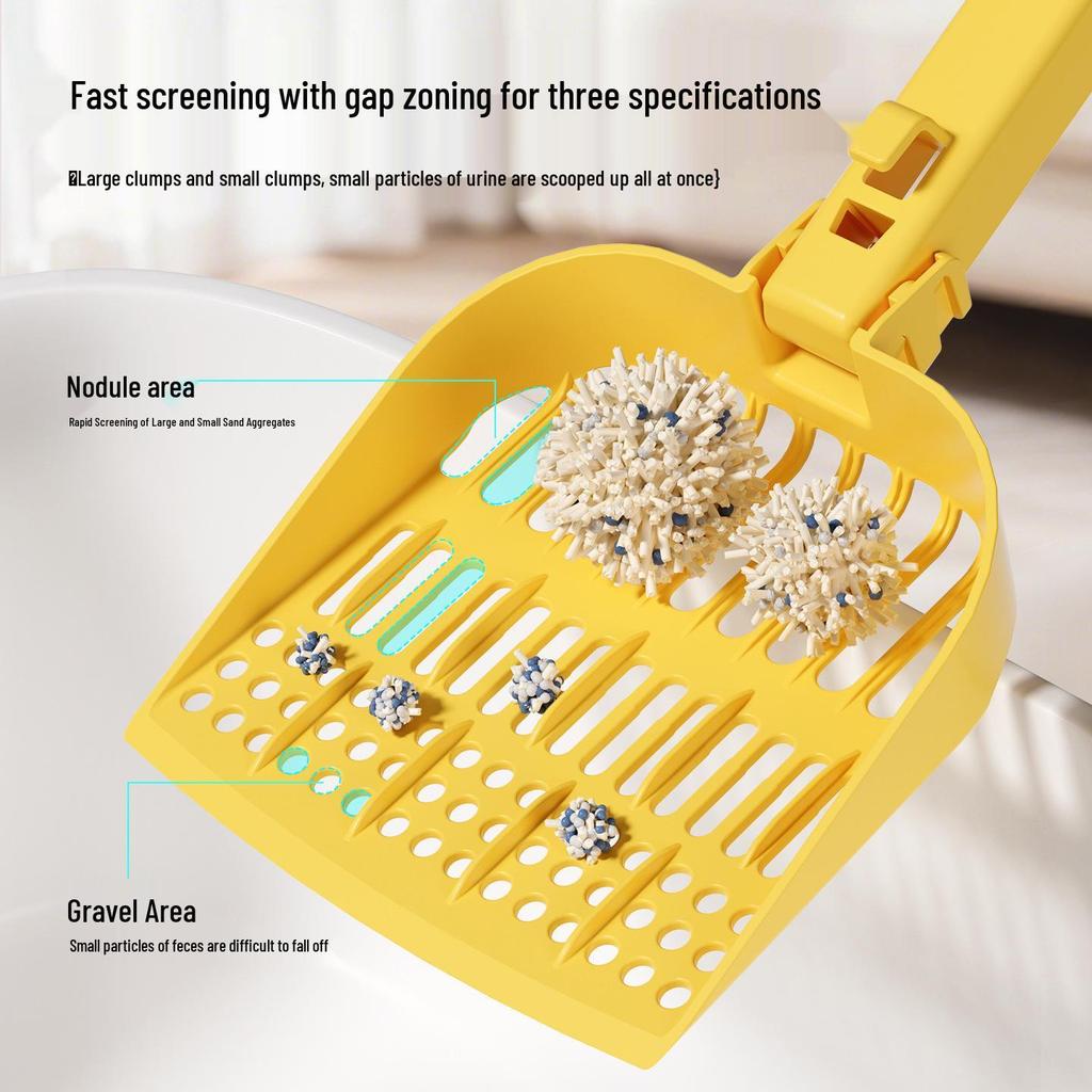 Three-in-One Portable Cat Litter Scoop for Mixed Sand and Tofu Litter