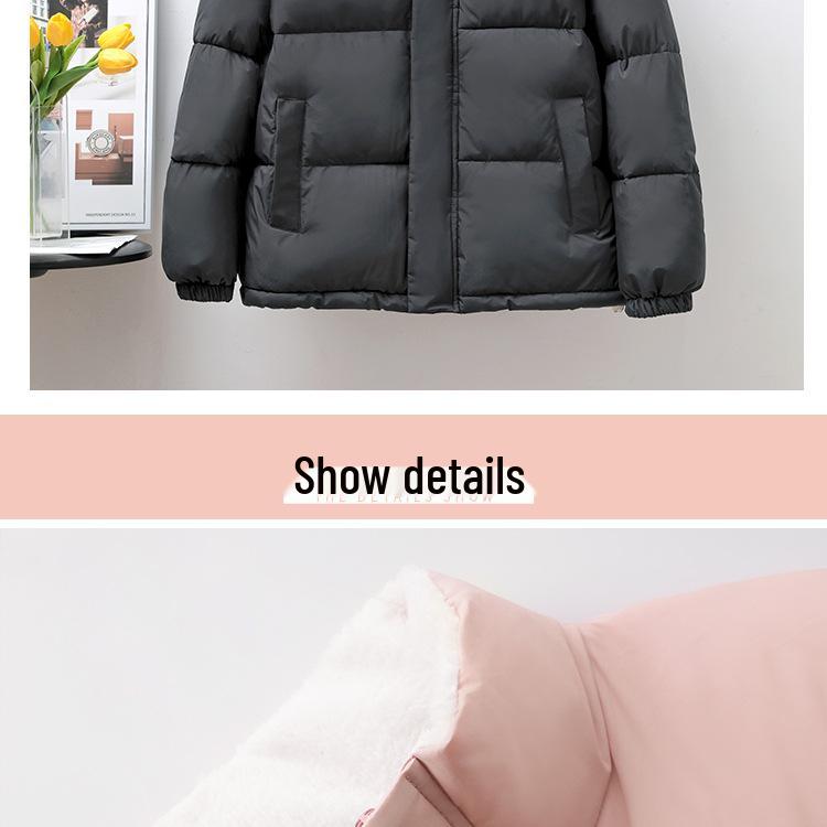 Women's 2026 Winter Cotton Coat with Fleece Lining and Three-Dimensional Pattern - Unisex Fashionable Warmth