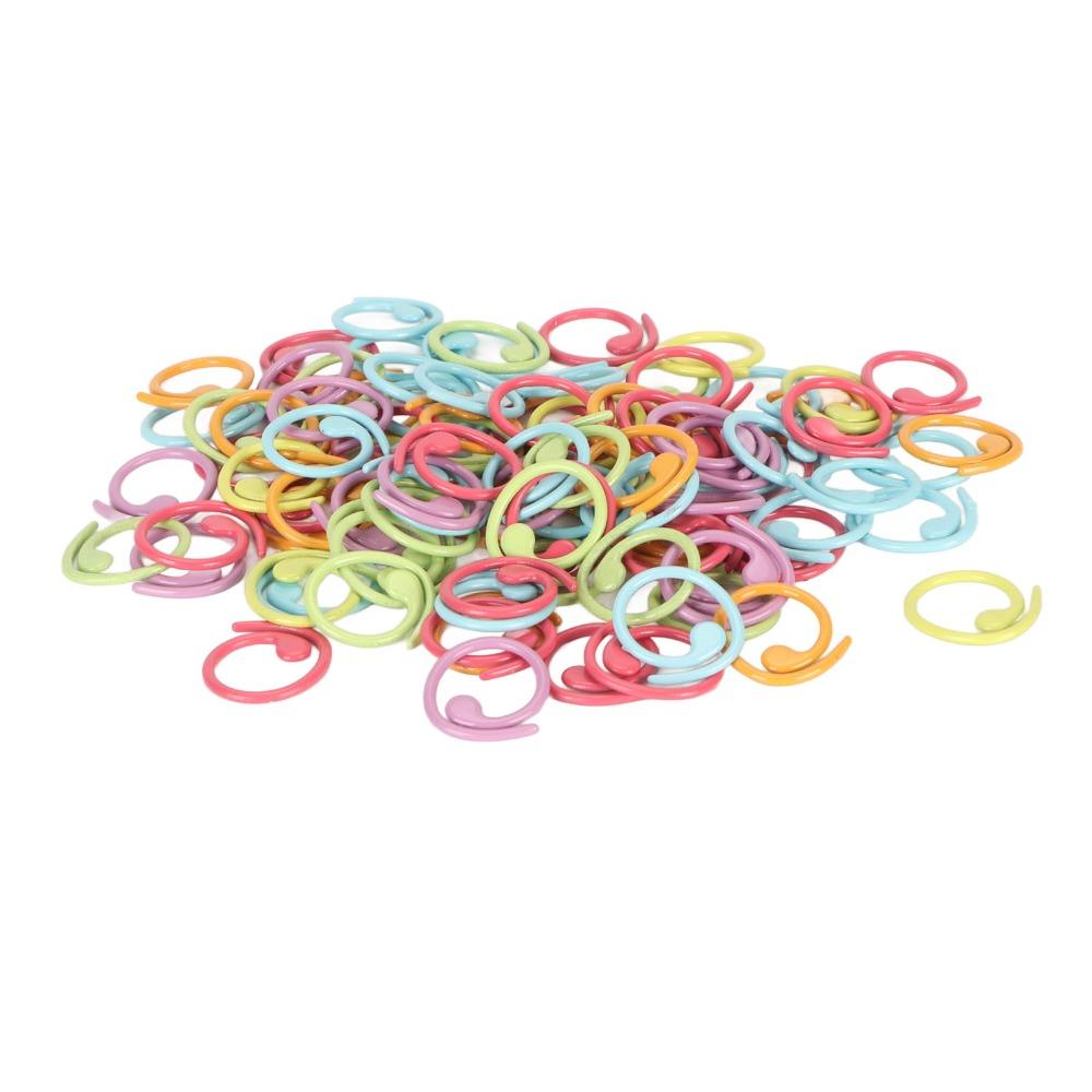 100Pcs Colorful Crochet Stitch Markers Metal Knitting Marker Rings For Knitting Projects