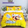 Mario Patterned Pillowcase & Duvet Cover Set Bedroom Comfortable Anime Bedding with Print Design Gift.-TING