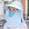 Women's Outdoor Sun Hat with Face Cover, Large Brim, UV Protection, Perfect for Summer and Cycling