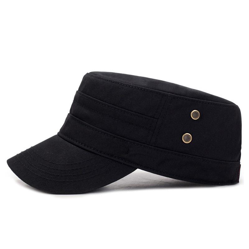 "Men's Korean Military Cap: Breathable, Casual, Unisex Flat Cap for All Seasons"