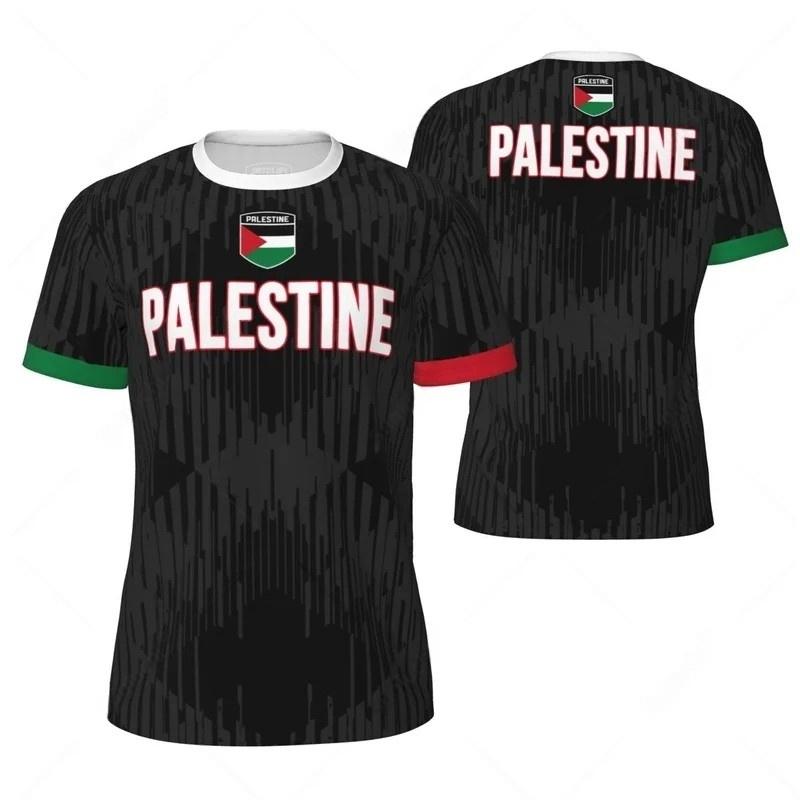 

Модные футболки с флагом Палестины для мужчин, летний тренд, национальная эмблема, спортивные футболки с 3D-принтом, повседневные футболки оверсайз для детей S