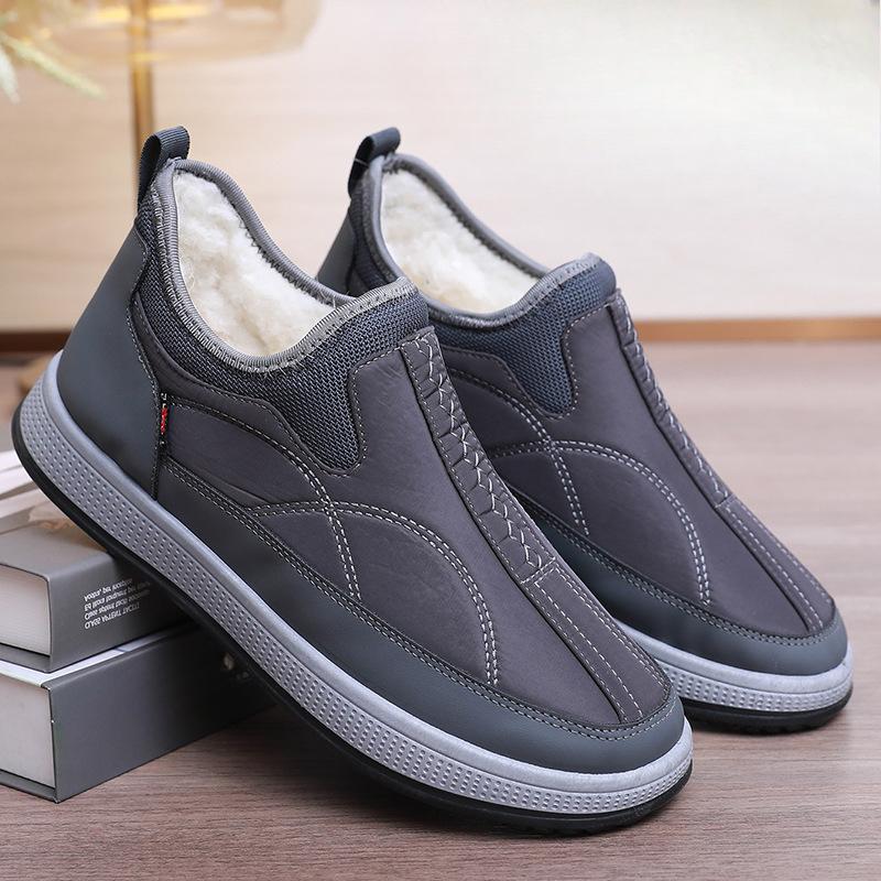 

Новые хлопковые туфли, теплые и нескользящие высокие зимние ботинки, на мягкой подошве, с флисом и утолщенные 45