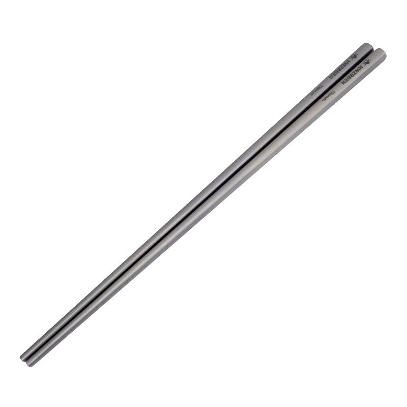 Frosted Titanium Chopsticks Set: Metal Square-Head for Home & Outdoor Use