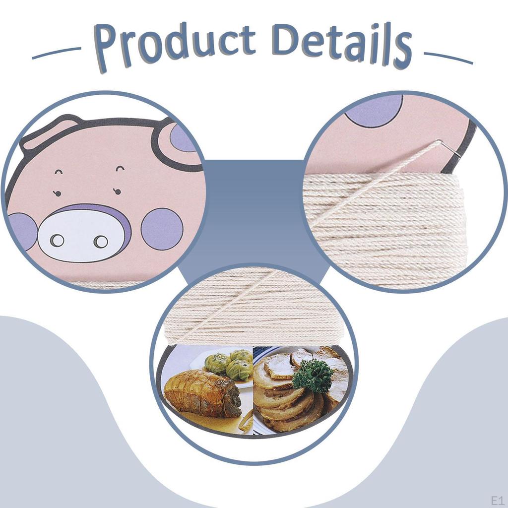 Woven Kitchen Twine Cord Wrapping String 1mm Multipurpose DIY 20M Baker for Turkey
