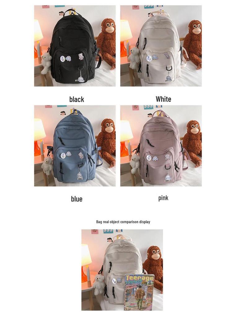 Korean Style Large Capacity Workwear Backpack for Autumn & Winter - Unisex Student Bookbag for Middle School and University