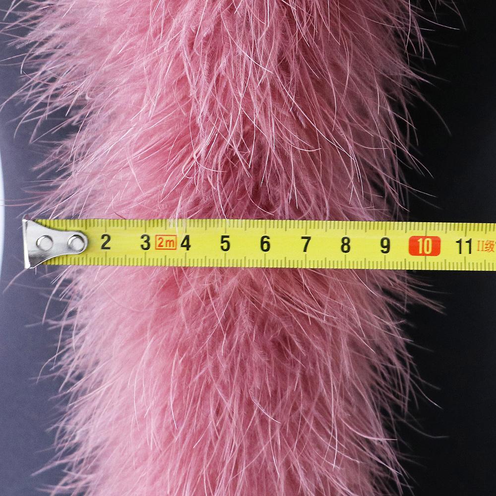 DIY 2Meters Colorful Fluffy Marabou Feather Boa Turkey Feathers for Wedding Party Dress Clothing Decoration Crafts Plumes Shawl 50G