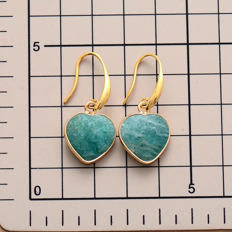 Classic Tianhe Stone Peach Heart Pendant Earrings Love Earrings Popular Jewelry