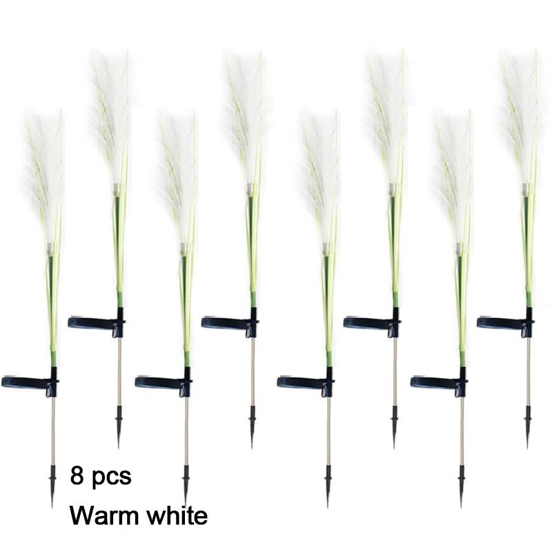 1~8PCS LED Solar Garden Lamp Waterproof Reed Light Outdoor Lawn Yard Garden Christmas Decoration Light Decor Solar Power Lights