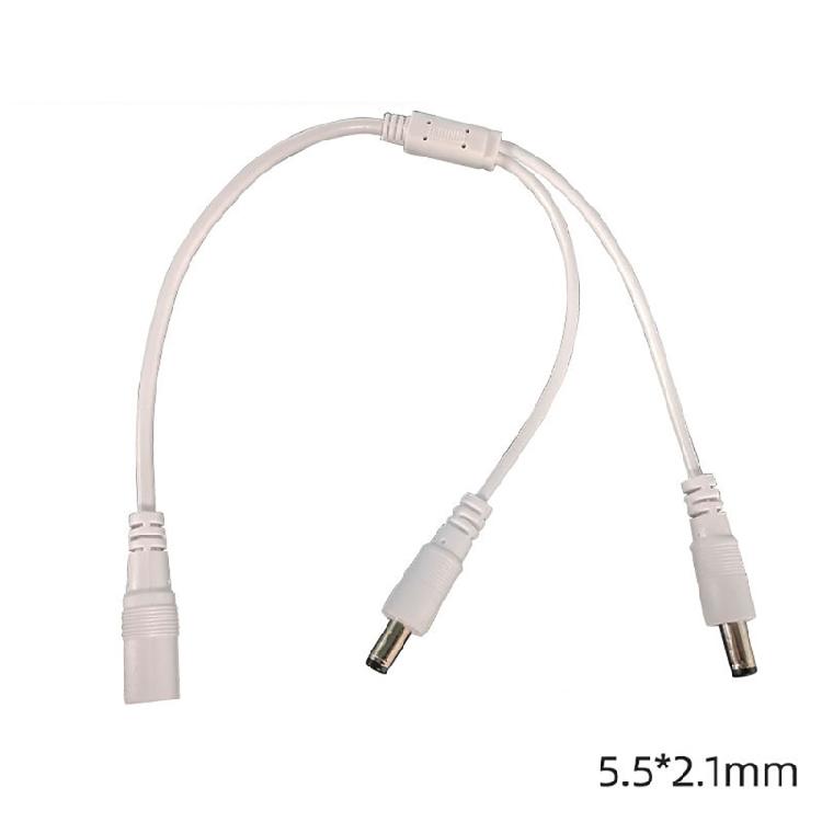 Power Multiple Devices 1 to 2WayDC Power Splitter Cable 5.5x2.1mm Power Cord
