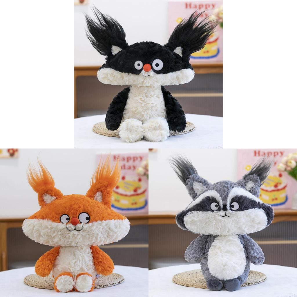 Cartoon Plush Fox Toy With Pp Cotton Filling For Kids Gift And Bedroom Decor