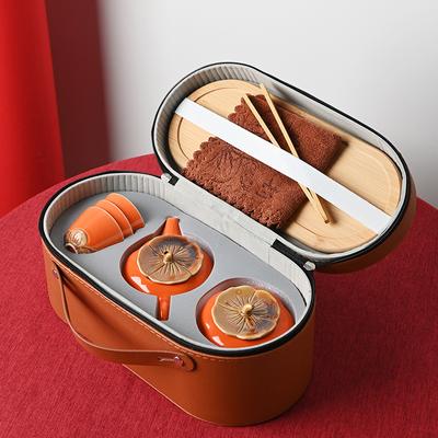 All the Best Tea Set, Ceramic Travel Outdoor Tea Tray, a Complete Set of Teapots, High-end Souvenirs