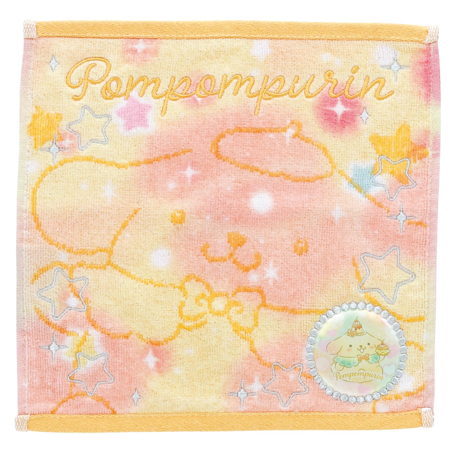 Marushin Mini Towel Sanrio Pompompurin Yumekira Pudding Cotton Antibacterial and Deodorizing Treatment Gift 3725008100 - - 100% - - -