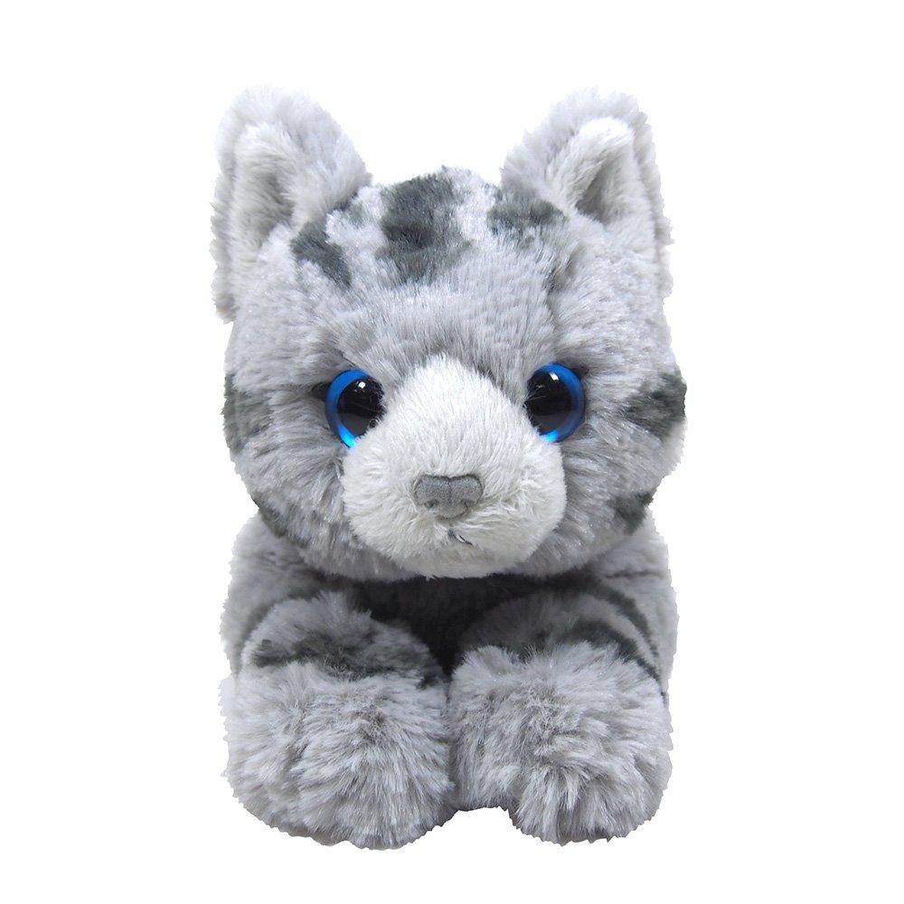 SUN LEMON Knee Cat Plush Small Gray Toy, Size,