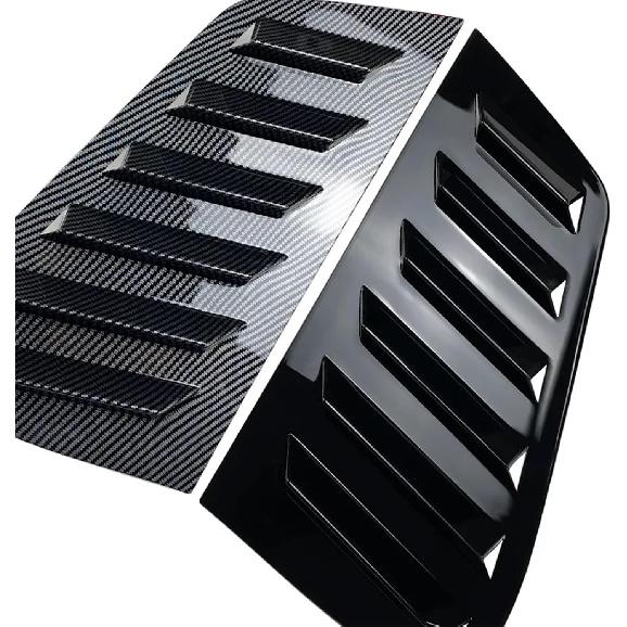 Rear Window Louver Shutter Compatible with Volkswagen Golf 4 MK4 1997-2006 Side Air Vents Shutter Cover Trim Exterior Accessories(Carbon Fiber