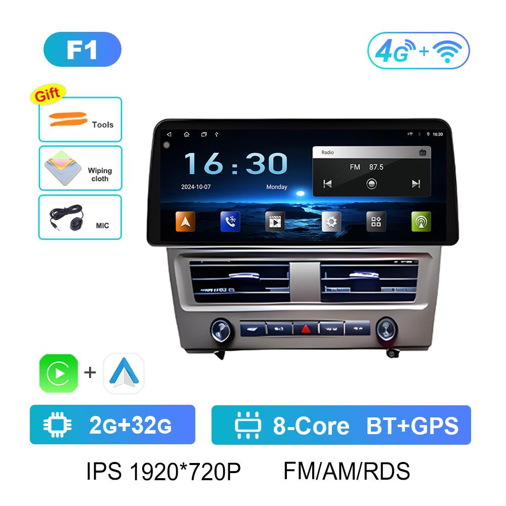 

12,3-дюймовый сенсорный экран Беспроводной CarPlay для Nissan Tiida C11 2005 2006 2007 2008 - 2010 GPS-навигация Bluetooth Вентилятор охлаждения 4G