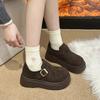 Thick-soled Heightening Birkenstocks Women's 2025 Autumn New Lazy One-pedal Retro Birkenstocks Single Shoes Casual Loafers