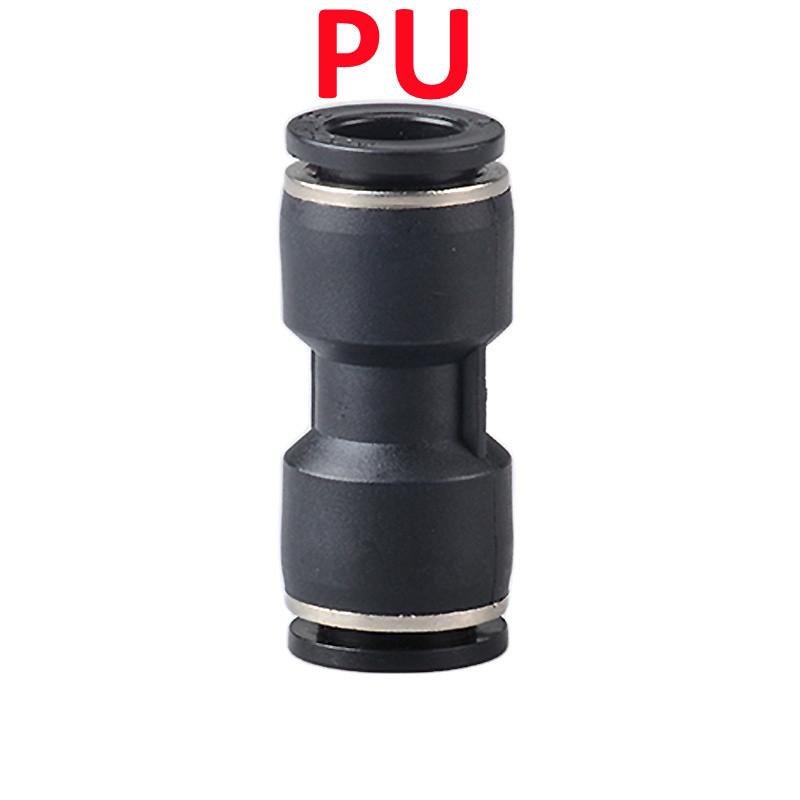 High Quality Black Pneumatic Fitting Pipe Connector Tube Air Quick Fittings 3/4/6/8/10/12/14/16mm PU PY PK PE PV SA HVFF  PZA PM
