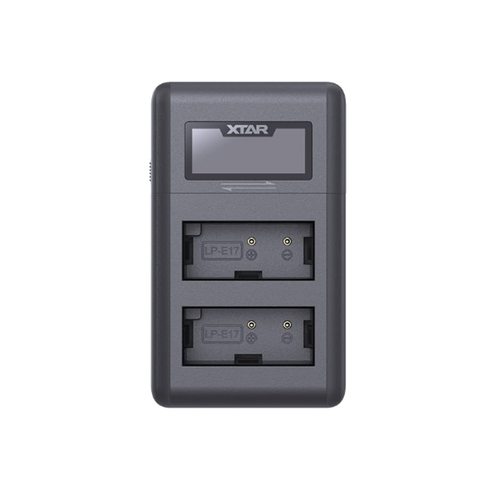 

XTAR VN2 Camera Charges Two Canon Camera Batteries Simultaneously Charger, (VN2+LP-E17)