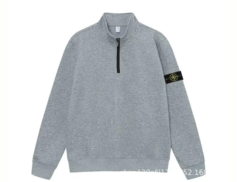 Unisex Island Home Abzeichen Hoodie: Klassisches Langarm-Half-Zip