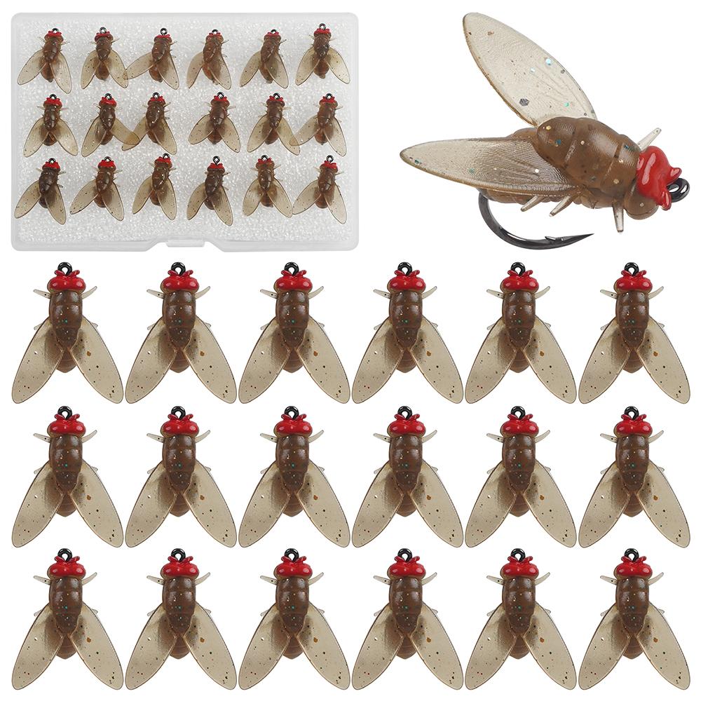 18Pcs Bionic Fly Fishing Bait Fly Fishing Flies Lures Kit Trout Jigs Swimbait Dry Flies Freshwater Saltwater Fly Fishing Hooks