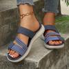 Sandali Bassi a Infradito da Donna Taglie Forti, Scarpe Casual Moda con Lavorazione Intrecciata, Sandali Bassi Estivi a Fascia Singola per Donna