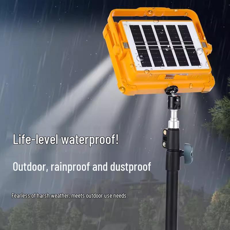 Portable Solar-Charging LED Light for Outdoor Stalls, Emergency Use, Power Outages, Night Markets, and Camping