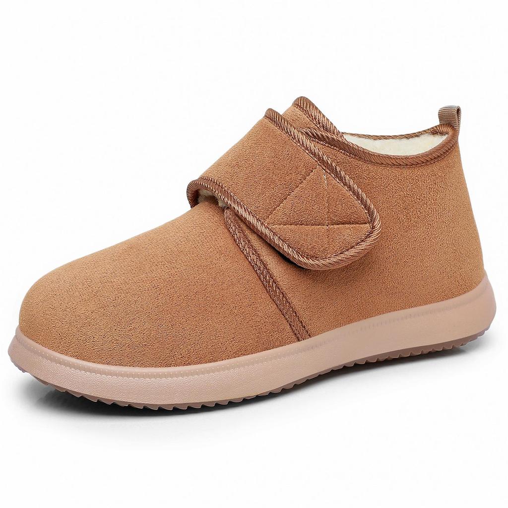 Women's Fleece-Lined Velcro Winter Boots - Warm, Thick Snow Boots for Home