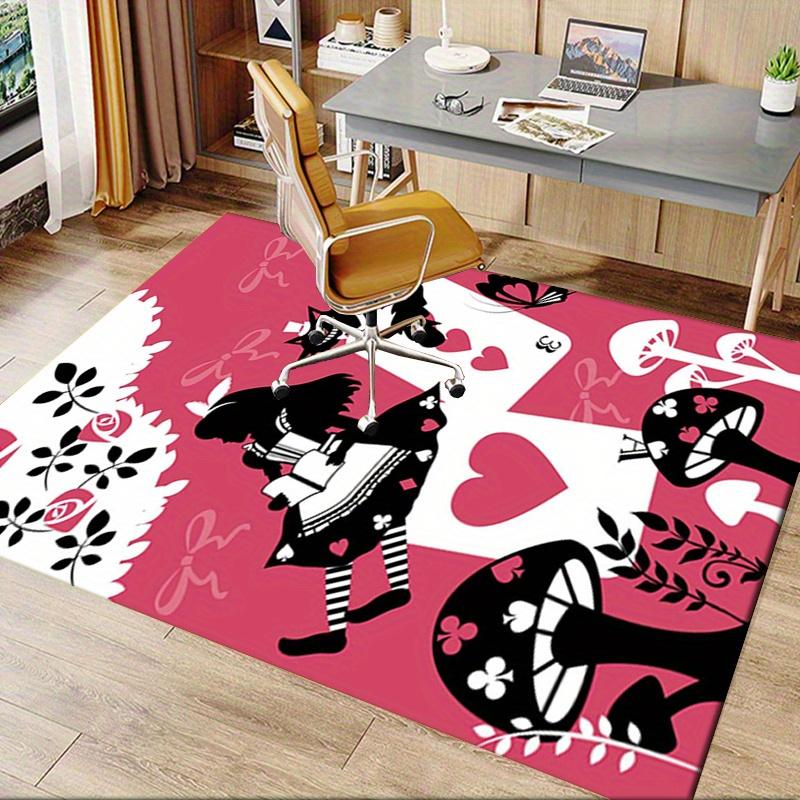 Office Rug Alice, Cheshire Cat theme 3D Printed Anti-Slip Rug-Machine Washable for Living Room